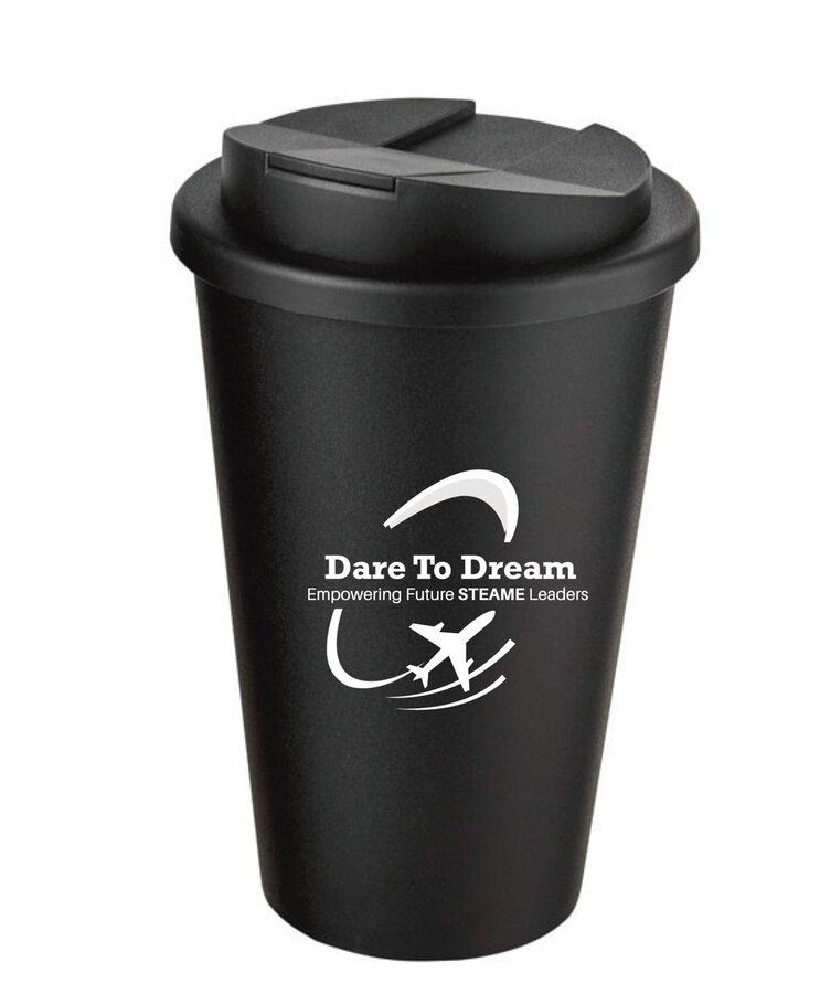 Dare To Dream branded travel mug